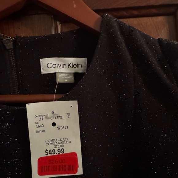 Black Sparkly Calvin Klein Dress - Picture 3 of 3